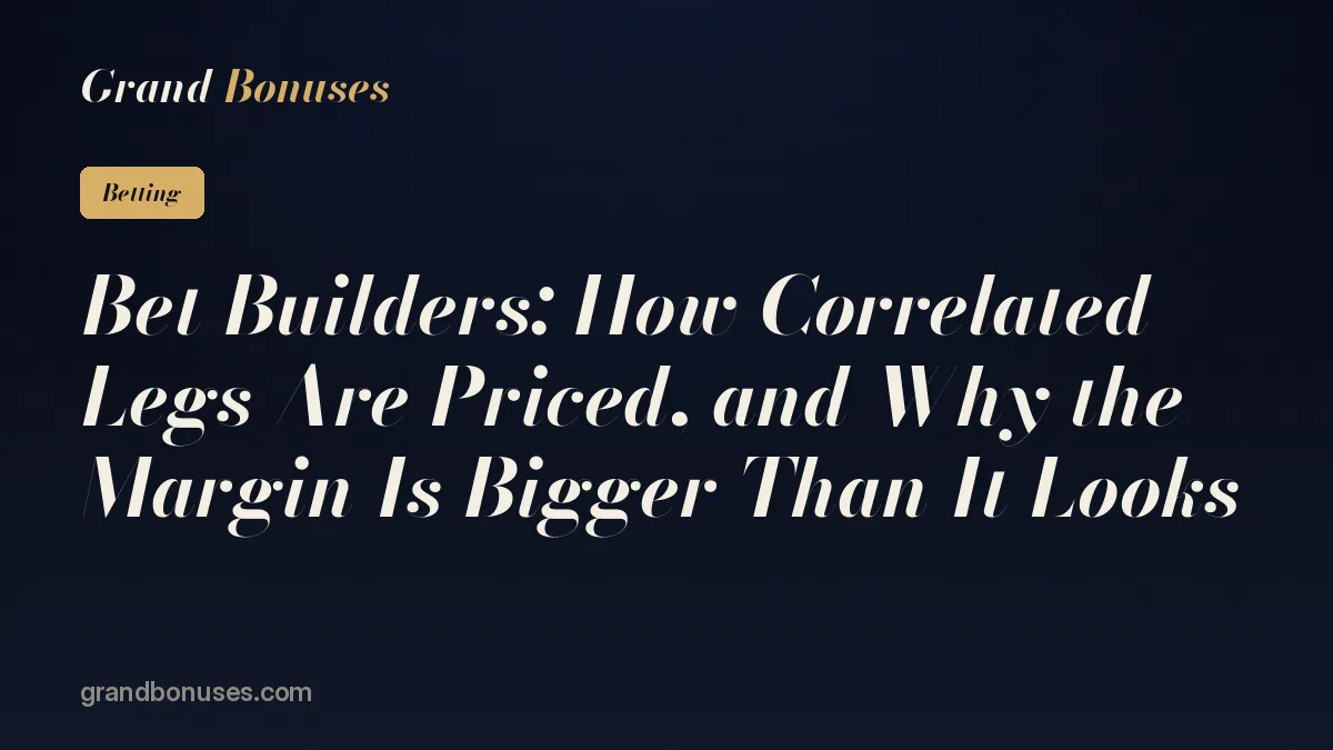 Bet Builders: How Correlated Legs Are Priced, and Why the Margin Is Bigger Than It Looks