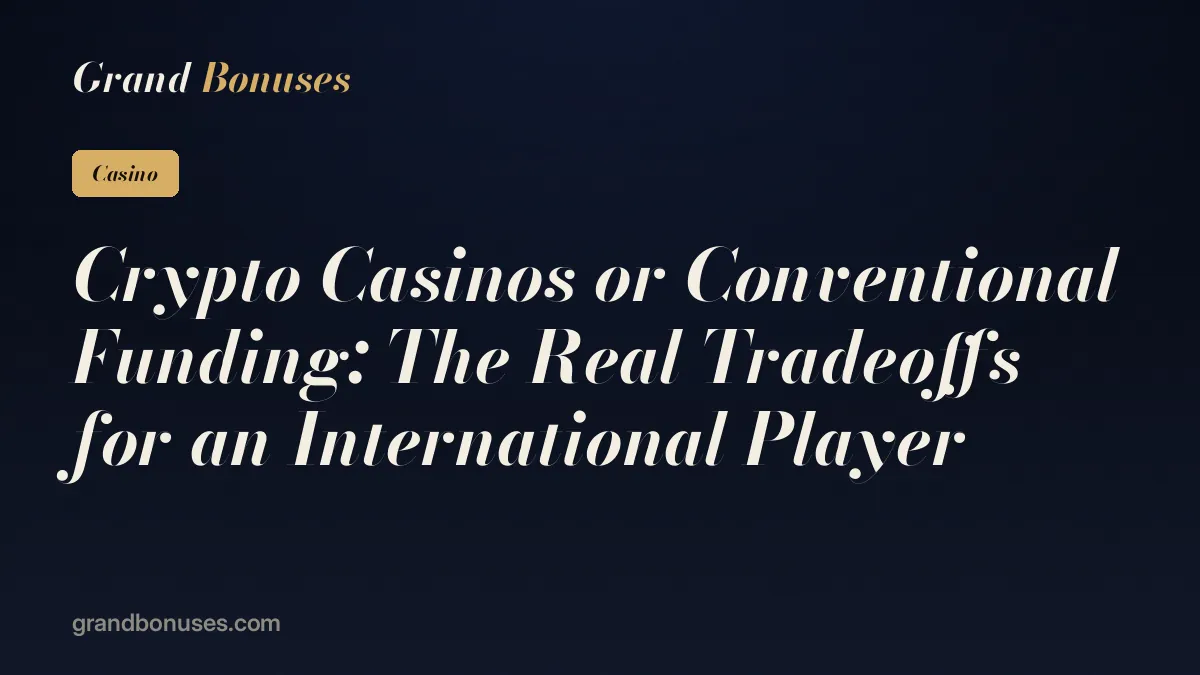 Crypto Casinos or Conventional Funding: The Real Tradeoffs for an International Player