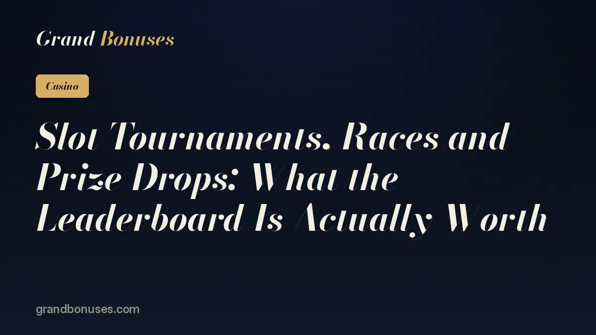 Slot Tournaments, Races and Prize Drops: What the Leaderboard Is Actually Worth