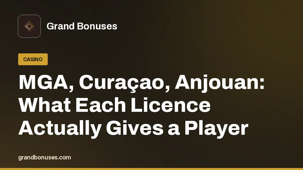 MGA, Curaçao, Anjouan: What Each Licence Actually Gives a Player